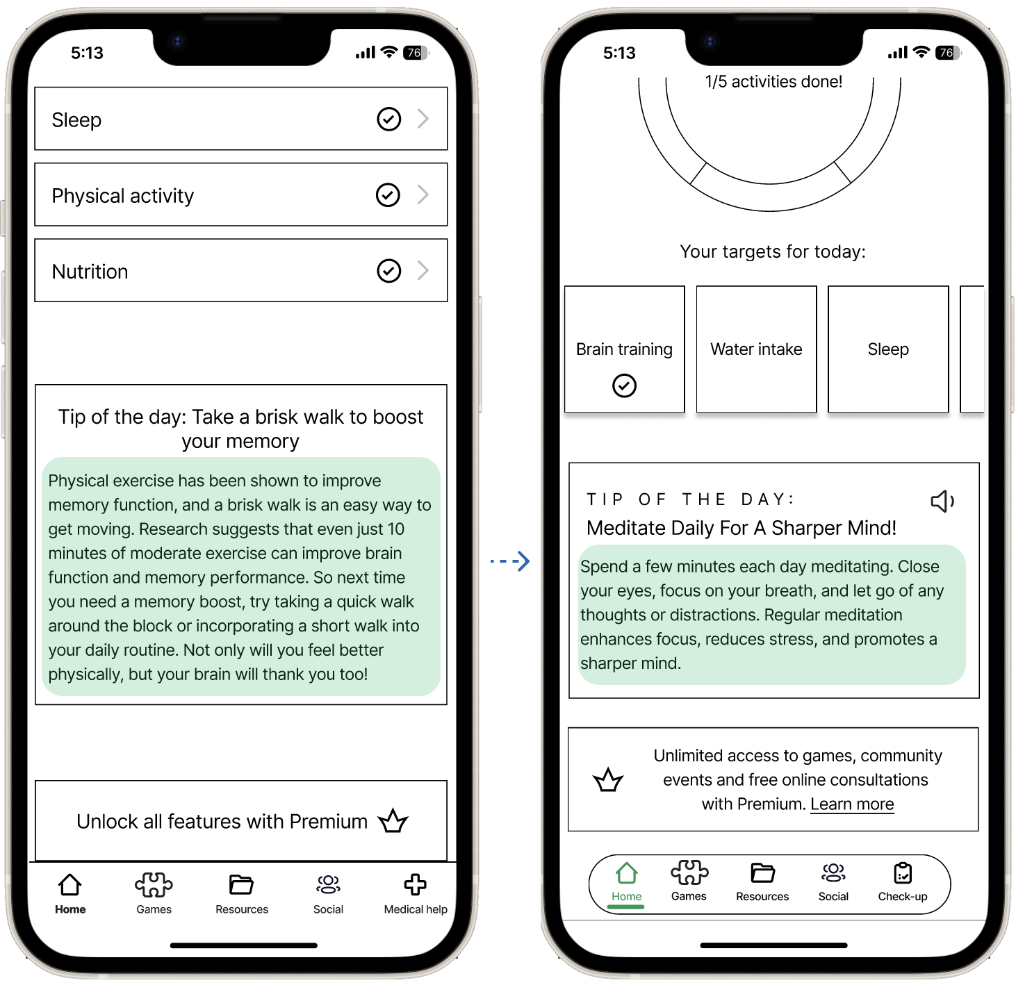 Further usability improvements